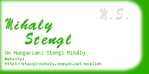 mihaly stengl business card